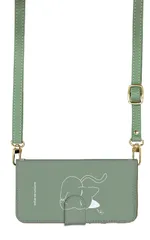 iPhone14Pro ケース 手帳型 アイフォン14 プロ スマホケース スマホショルダー レザー ストラップ 猫 シンプル ネコ イラスト 手書き かわいい  ピンク 調節可能 130cm  カラー07