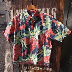 SUN SURF サンサーフ ボタニカル柄 捺染 シアサッカー プルオーバー アロハシャツ M