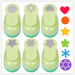 UCEC クラフトパンチ 6セット ペーパーパンチャー 型抜きパンチャー 紙用パンチ 穴あけパンチ ハンドメイド カード作り スクラップブック DIY用具 幼稚園 先生 オフィス 子供用