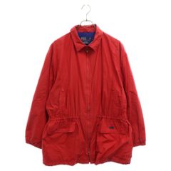 POLO RALPH LAUREN (ポロラルフローレン) 90S VINTAGE ヴィンテージ 裏地フリース コットン ウエスト ドローコード ジャケット レッド