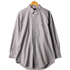 古着 ラルフローレン Ralph Lauren YARMOUTH 長袖 ボタンダウンチェックシャツ メンズL相当/eaa567995