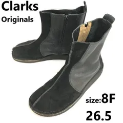 クラークス/Clarks Originals★ツートン/スエード本革/クレープソール/サイドジップブーツ【8F/26.5/黒/black】Leather/Boots◆bWB82-32<sale>