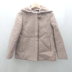 ◇ ⊇ BEAUTY&YOUTH UNITED ARROWS ウール フード取り外し可能 長袖 ショートコート サイズS ベージュ レディース E  【1502180059667】