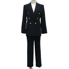 Z1557 Burberrys バーバリー パンツスーツ セットアップ 紺ブレ 金ボタン ダブルスーツ ネイビー サイズ38