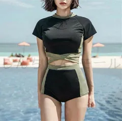 【新品?未使用】 水着 レディース水着 ビキニ ビーチ 海 タンキニ セパレート スイムウェア/水泳/みずぎ/ミズギ/ママ水着/体型カバー/セク