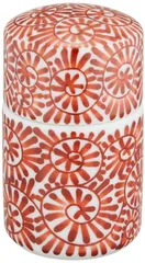 【新着商品】蓋付楊枝入(赤) 59-14 たこ唐草 浜陶