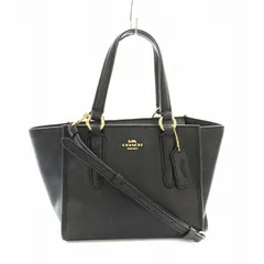 未使用級】COACH レザー 黒 2way ハンドバッグ ショルダーバッグ