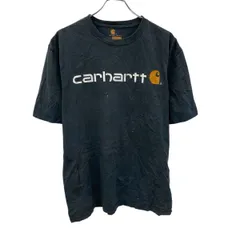 carhartt 半袖 ロゴTシャツ L チャコール プルオーバー ビックロゴ ストリート カーハート 古着卸 アメリカ仕入 a705-5495