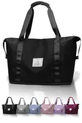 【特価商品】大容量 軽量 キャリーオンバッグ 拡張 メンズ 撥水 レディース 修学旅行 3WAY アウトドア 旅行バッグ 機内持ち込み １泊 ボストンバッグ ２泊 hichago (ブラック)