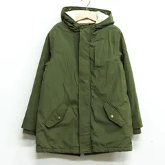 グローバルワーク モッズコート 裏ボア アウター キッズ 男の子用 XXLサイズ カーキ GLOBAL WORK 【中古】