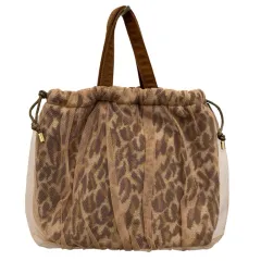 ブリジットバーキン Bridget Birkin ハンドバッグ トートバック ヒョウ柄 茶 ブラウン