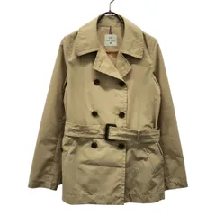 INED イネド 日本製 ショート トレンチコート 9 ベージュ 収納ポーチ付き レディース 古着