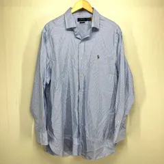 ポロラルフローレン クラシックフィットストライプシャツ(ブルー/ＸＸＬ)