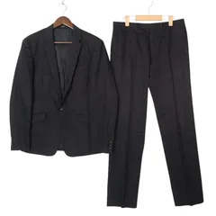 COMME CA ISM コムサイズム 通年 ストレッチ★ セットアップ スーツ ジャケット スラックス パンツ Sz.L メンズ 黒