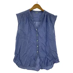 IENA イエナ ストライプ ノースリーブブラウス size表記なし/ライトブルー