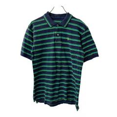 POLO RALPH LAUREN 半袖 ボーダー ポロシャツ M～ ネイビー グリーン ポロ ラルフローレン トップス 古着卸 アメリカ仕入 a708-5265