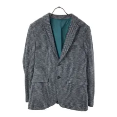 ザラ チェック柄 テーラードジャケット 36 ネイビー×グレー ZARA メンズ