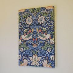 ウィリアムモリス アートパネル ロング版 壁紙使用 いちご泥棒 Strawberry thiefMorris 木製パネル使用 絵画 インテリア イチゴドロボウ イチゴ泥棒
