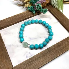 アベンチュリン&ターコイズ ブレスレット パワーストーン / メンズ レディース 男性 女性 幸運 開運 癒し お守り ハンドメイド ★