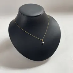 ★ K18刻印  18金 ゴールド パールトップス付き チェーンネックレス ネックレス アクセサリー 総重量1.96g 現状品 0.001kg