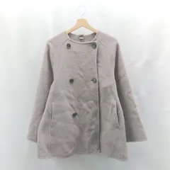 ◇ ⊇ ROPE' ロペ ノーカラー 長袖 ジャケット コート サイズ 38 グレージュ系 レディース E  【1502030039818】