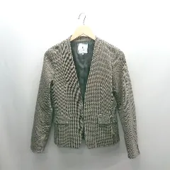 ◇ ⊇ ROPE' PICNIC ロぺピクニック 裏地あり 長袖 ボタンレスジャケット サイズ38 ブラウン系 レディース E  【1502060033558】