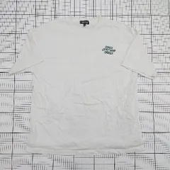 ◇ ⊂ ページボーイリム 前面　背面プリント 半袖 クルーネックプリントコットンTシャツ サイズM ホワイト系 レディース E  【1508200028675】