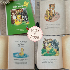 小さな外国絵本 洋書 ジャンクジャーナル素材【LITTLE BILLY DUCK】A RAND McNALLY TINY ELF