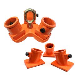 【数量限定】ベストアンサー ブロックハンガー 三脚ハンガー 三脚ヘッド 定格荷重 適用支柱 48.6mm レバーホイスト チェーンブロック用 吊り上げ 吊り下げ 高さ調節可能 1000kg ブロック ハンガー 1t 本体＋ベース3個付属