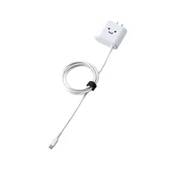 エレコム スマートフォン・タブレット用AC充電器/Type-Cケーブル一体型/2.4A出力/1.5m/ホワイトフェイス MPA-ACC01WF