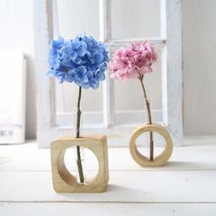 *受注制作*　木の温もりと、静かな花。　紫陽花　マジカルウォーターアレンジ　301