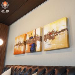 絵画 インテリア アートパネル 3枚 抽象画 モダン 北欧 壁掛け 玄関 おしゃれ アート 絵 大型 大きい アジアン バリ 40×40 (43)