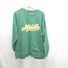 ◇ ⊇ MONO-MART モノマート ロゴプリント 長袖 Tシャツ サイズM グリーン系 メンズ E  【1501230014441】