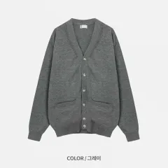 メンズ ニットカーディガン Vネックカーディガン オーバーサイズカーディガン 春 秋 カーディガン