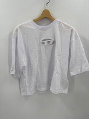 【新品】DIESEL ディーゼル T-ROWY-OD ロゴ刺繍Tシャツ Sサイズ ホワイト 男女兼用
