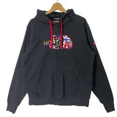 THE NORTH FACE ザノースフェイス パーカー フーディー プルオーバー フロントプリント GUATEMALA製 Mサイズ ブラック