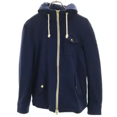 BURBERRY BLACK LABEL バーバリーブラックレーベル スウェット マリン ジャケット L ネイビー 三陽商会 レディース 古着