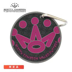 スコッティキャメロン ラバー パッティングディスク 7ポイントクラウン ブラック/ピンク バッグタグ カラビナ付き 限定 Scotty Cameron キャメロン