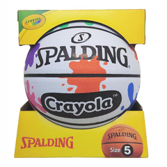 Crayola クレヨラ SPALDING ミニバス バスケットボール 5号 ペイント スプラッター バスケ スポルディング 85-086Z 子ども 小学生 ゴム 外用ラバー 正規品