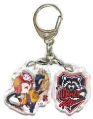 【中古】キーホルダー ありさか 2連アクリルキーホルダー 「DMMスクラッチ! Crazy Raccoon スクラッチ第六弾」 D-2賞