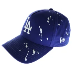 NEW ERA (ニューエラ) 9FORTY LA A-FRAME SPLASH EMBROIDERY ナインフォーティー ロサンゼルスドジャース ペイント刺繍 6パネル スナップバック ベースボールキャップ 帽子 ブルー