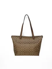 COACH　コーチ　F79609　ギャラリートートバッグ　ハンドバッグ　シグネチャー　総柄　ブラウン/ベージュ