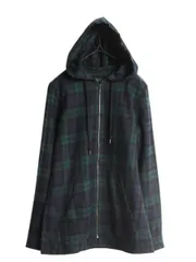 【お得なクーポン配布中!】 ペンドルトン フード付き フルジップ シャツ ジャケット レディース M / パーカー ブラックウォッチ チェック ウール ジャンパー ボックス