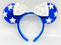 東京ディズニーリゾート カチューシャ スパンコール(白青星)