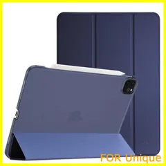 【特価】ProCase iPad Pro 11 ケース 第4/3/2/1世代に適用（2022 2021 2020 2018)、[Apple Pencilのペアリングと充電に対応] 三つ折り スタンド スマートカバー - ネイビー