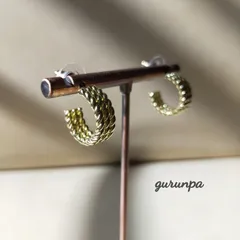 ❇在庫処分❇　ロープツイストチェーン　3連　C型 フープピアス　ヴィンテージ