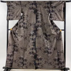 大島紬都喜エ門証紙付きゴールドラベル逸品純泥染藍染花柄美品袷