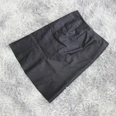 【良品】UNTITLED アンタイトル  ひざ丈スカート【2】オフィス  上品  レディース  黒系  ブラック  【送料無料】