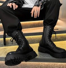 NICK ASHLEY ウエスタンブーツ 黒 レザー NICK ASHLEY ウエスタンブーツ 黒 レザー
