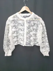◇ ⊂ GRL グレイル 刺繍デザイン 長袖 シャツ ブラウス サイズF アイボリー系 レディース E  【1506250004137】